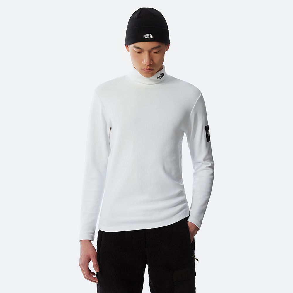 The North Face Long Sleeve Mens Australia - The North Face Mtn Archives Long-Sleeve White Mountain (